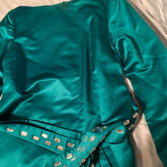 Silk Embellished Jeweled Tunic and Pants Size PS - Picture 4 of 7